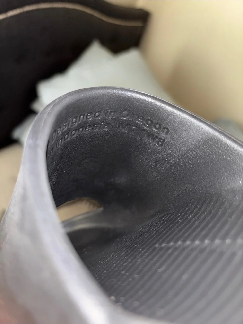 Nike Black Slide Sandals with Embossed Swoosh woman 7/8 NWB